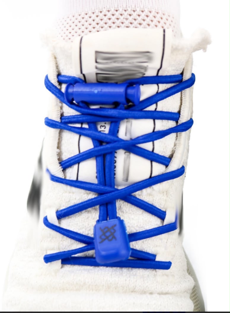 CADARÇO ELÁSTICO HUPI LACES AZUL LISO miniatura 2