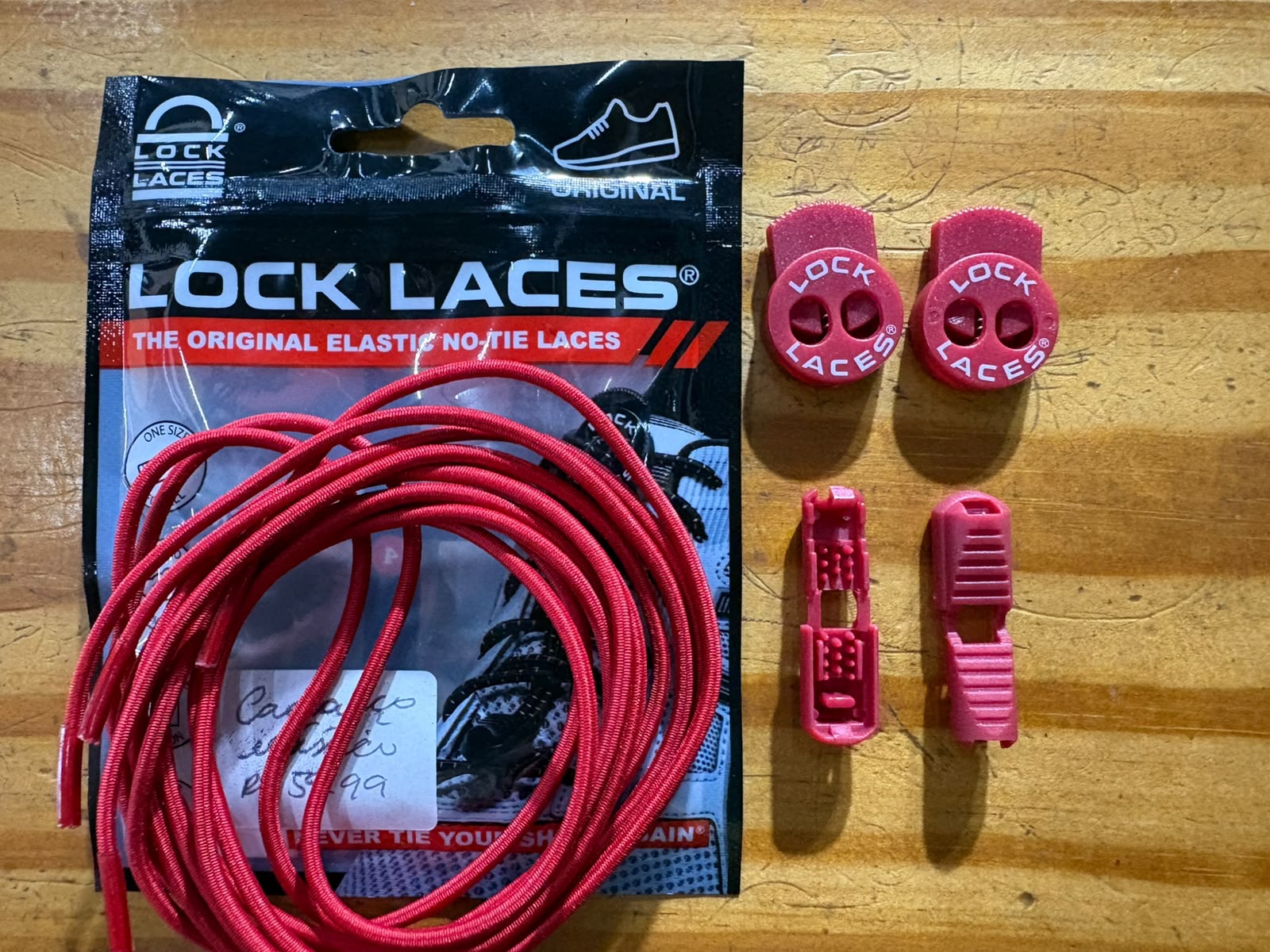 CADARÇO ELÁSTICO LOCK LACES VERMELHO LISO