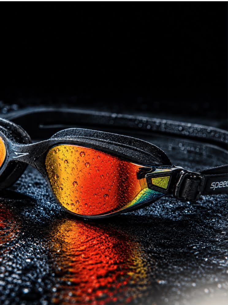 ÓCULOS DE NATAÇÃO TSUNAMI - PRETO REVO RED
