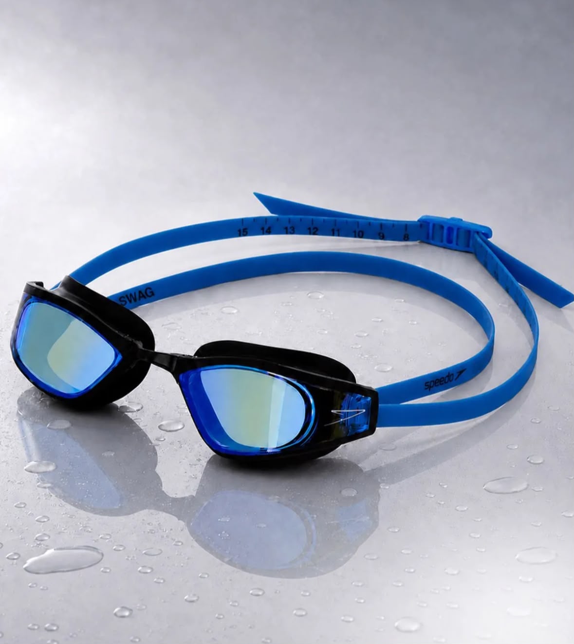 ÓCULOS DE NATAÇÃO SWAG - PRETO REVO BLUE miniatura 2