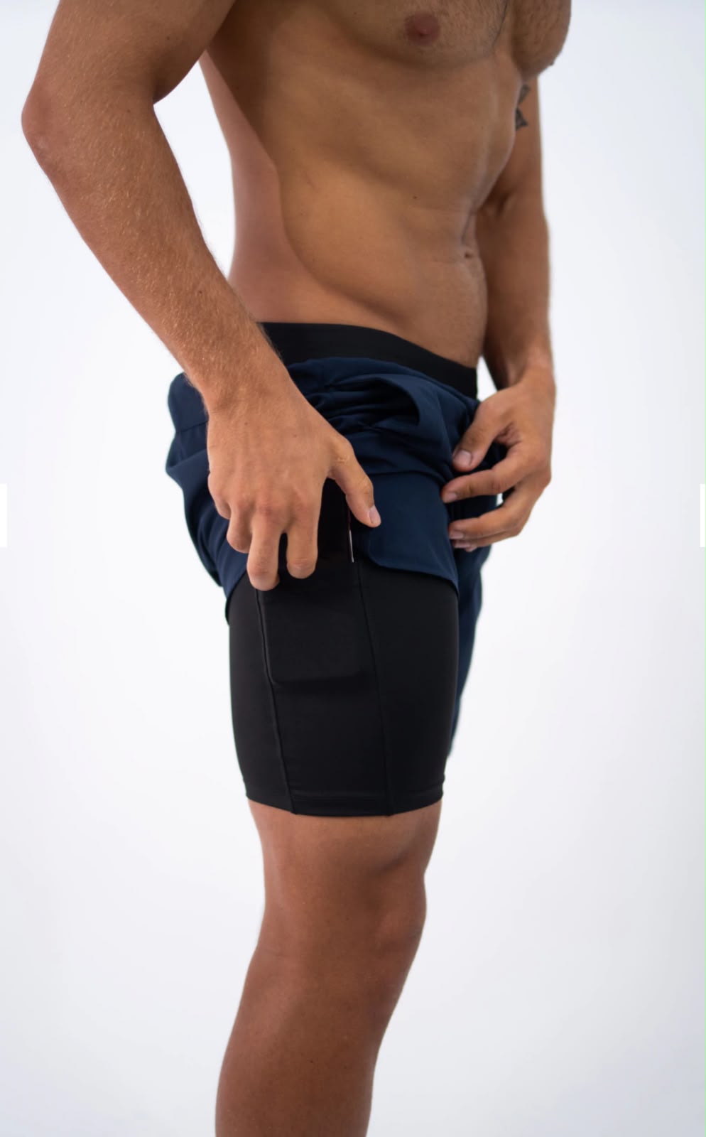 SHORT CURTO COM LYCRA 2 EM 1 MARINHO LURK miniatura 2