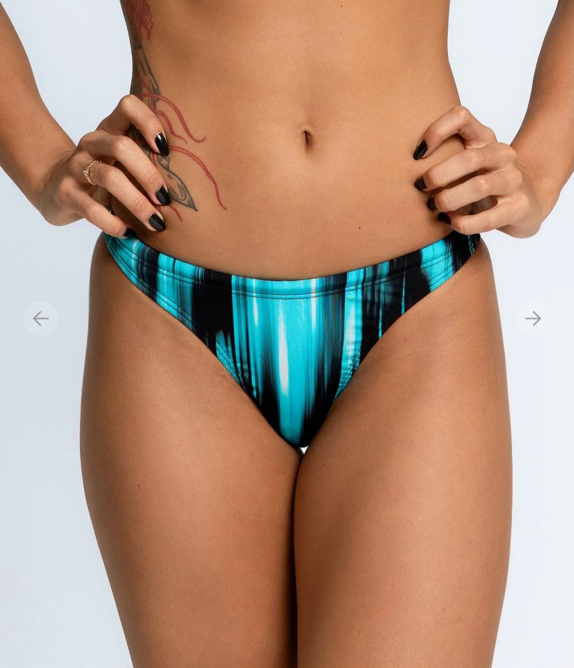 CALCINHA SUNQUÍNI DE NATAÇÃO DIVA LATERAL FINA REFLEXOS miniatura 2