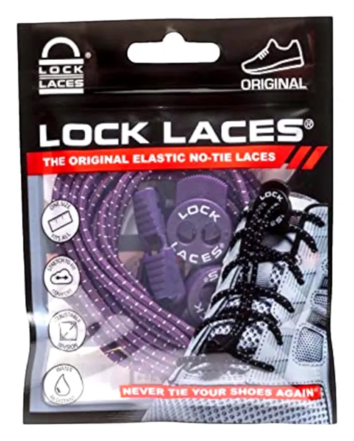 CADARÇO ELÁSTICO LOCK LACES LILÁS