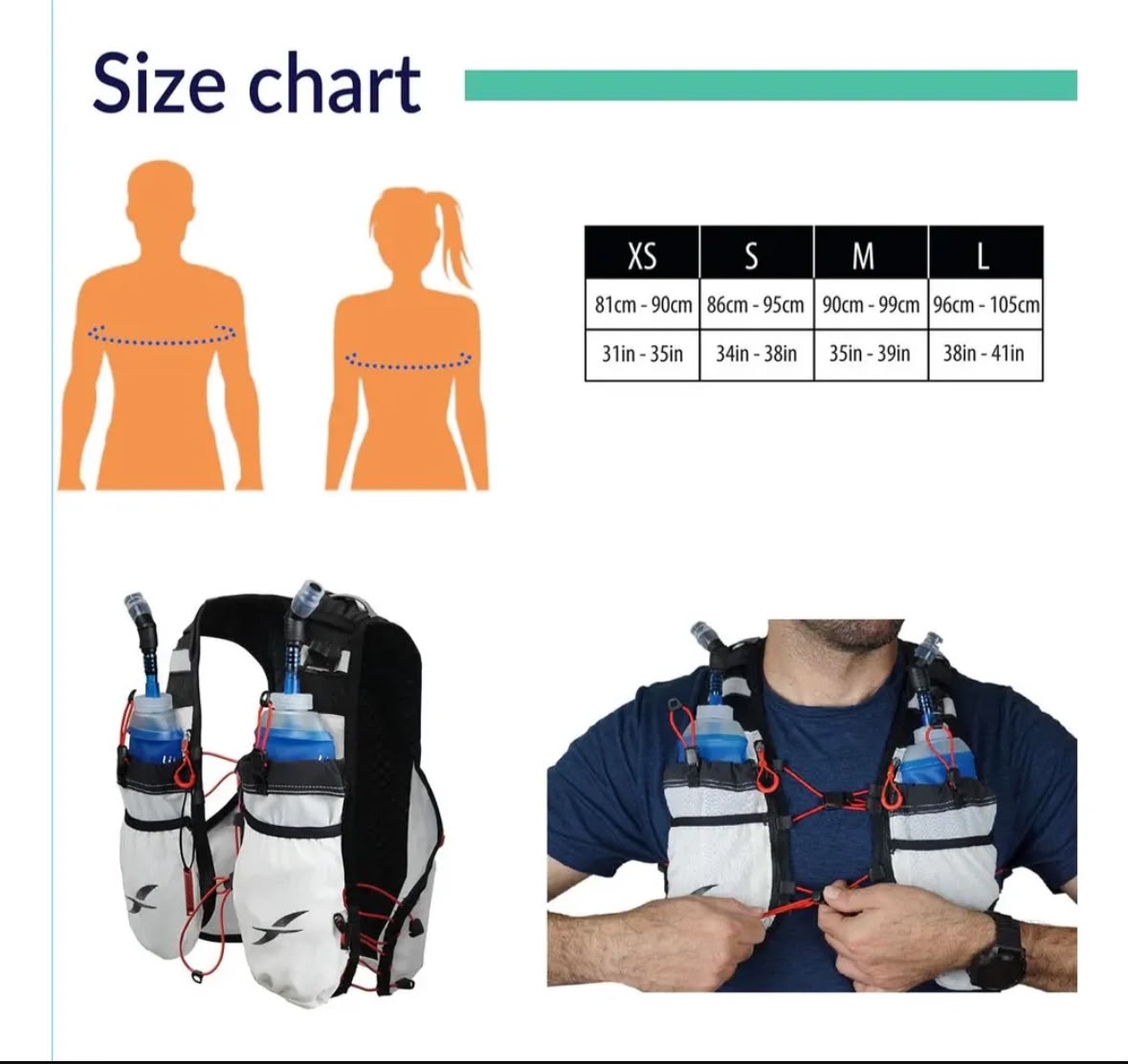 MOCHILA DE HIDRATAÇÃO TRAIL 2.5 HIDRAFEST FITLETIC miniatura 4