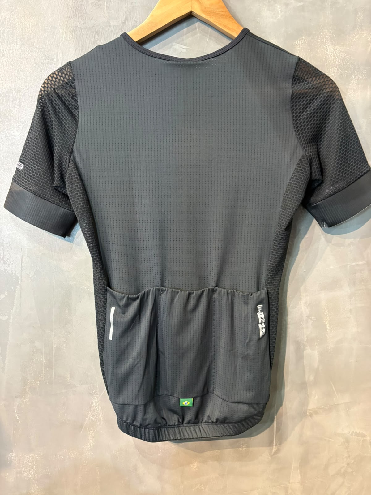 CAMISA CICLISMO MAURO RIBEIRO FEM MESH PRETA miniatura 2