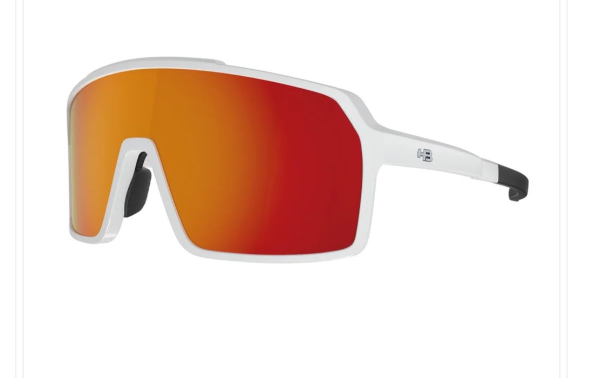 ÓCULOS DE SOL HB GRINDER PEARLED WHITE ORANGE CHROME - LENTE 13.1CM miniatura 2