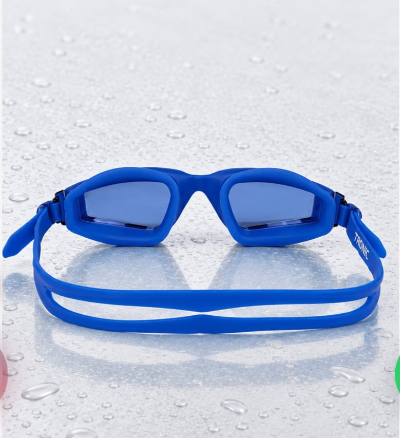 ÓCULOS DE NATAÇÃO TRONIC - AZUL DOURADO ESPELHADO miniatura 2