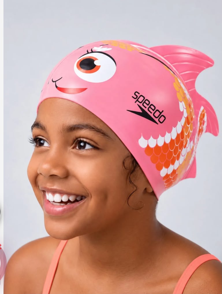 TOUCA DE NATAÇÃO INFANTIL DE SILICONE FISH CAP CORAL ISPEEDO miniatura 3