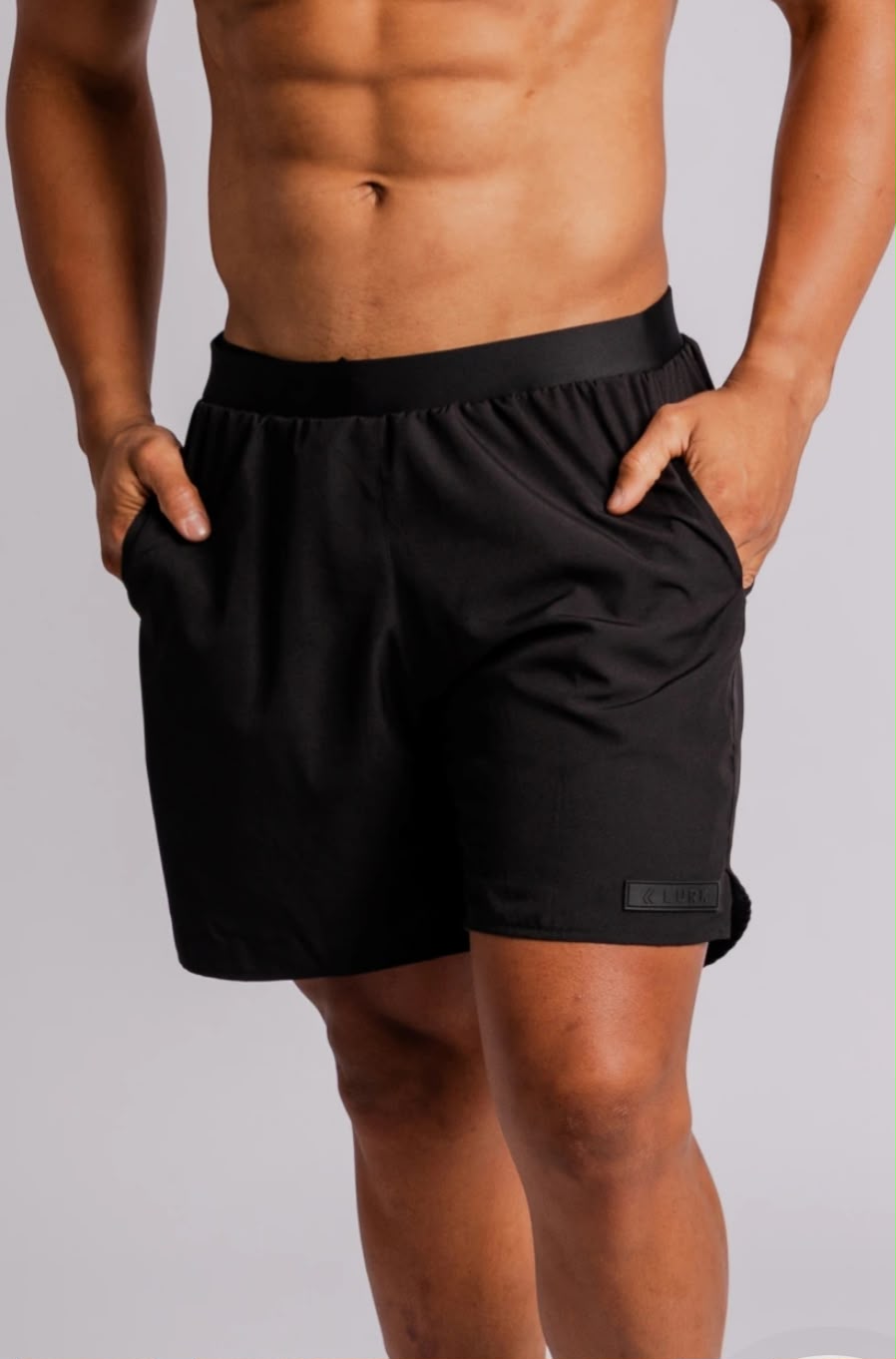 SHORT CURTO COM LYCRA 2 EM 1 PRETO PATCH LURK miniatura 3