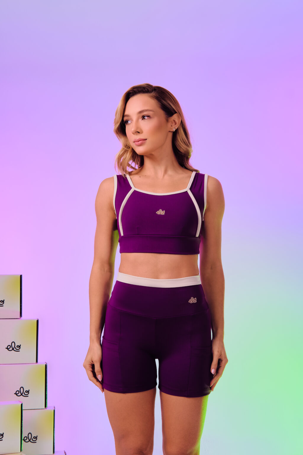 SHORT EVA ROXO