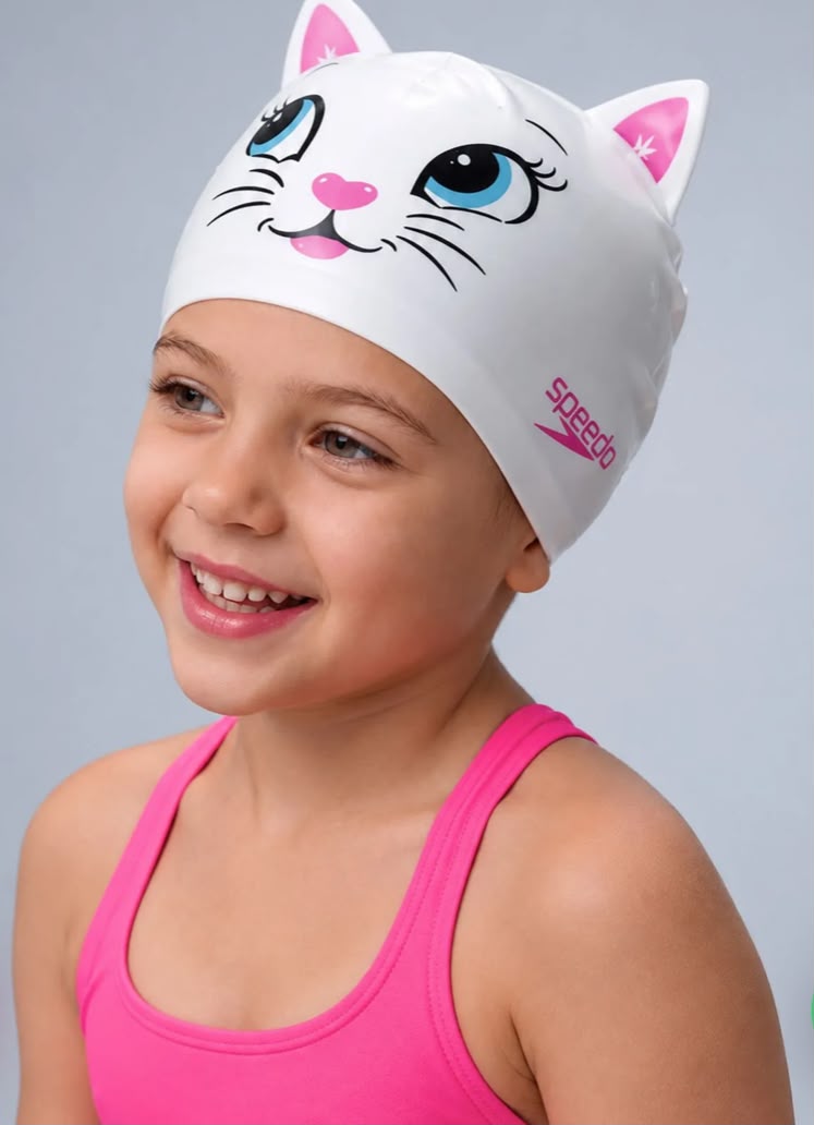 TOUCA DE NATAÇÃO INFANTIL EM SILICONE SNOW KIDSPLASH - BRANCO miniatura 2