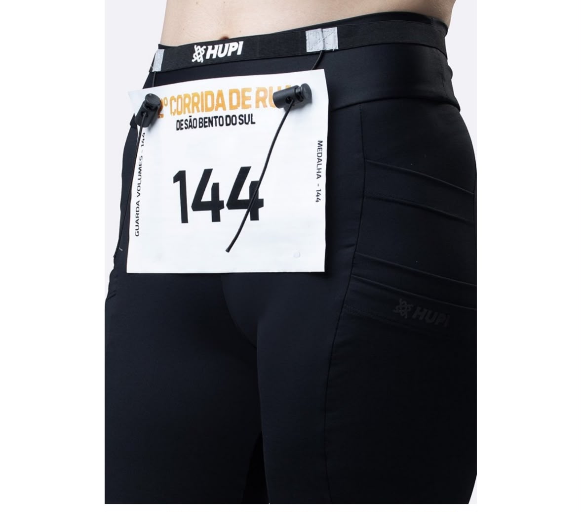 CINTO PORTA NÚMERO HUPI RUNNING ALL BLACK