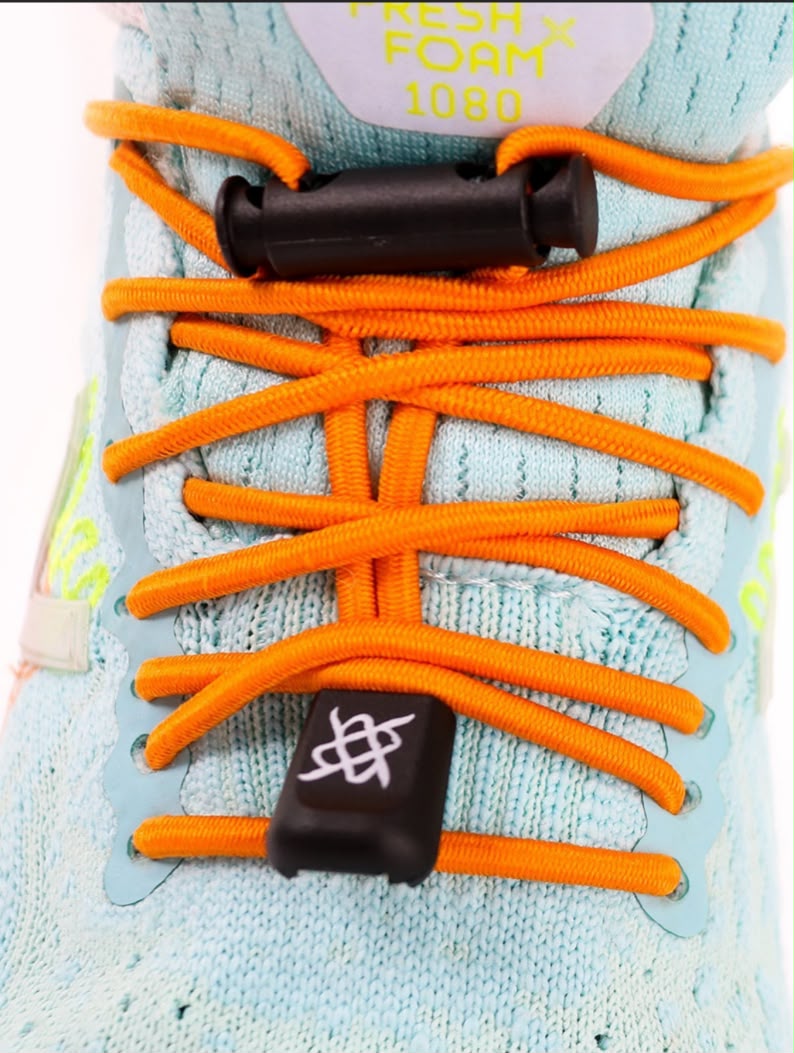 CADARÇO ELÁSTICO HUPI LACES LARANJA LISO miniatura 2