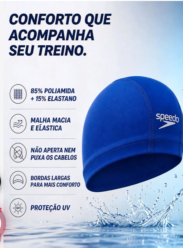 TOUCA DE NATAÇÃO EM TECIDO CONFORTAVEL - XTRAFIT AZUL