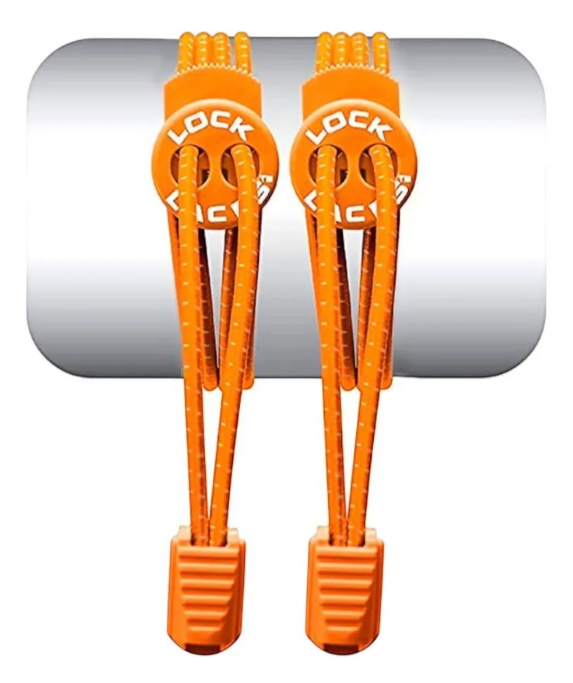 CADARÇO ELÁSTICO LOCK LACES LARANJA miniatura 2