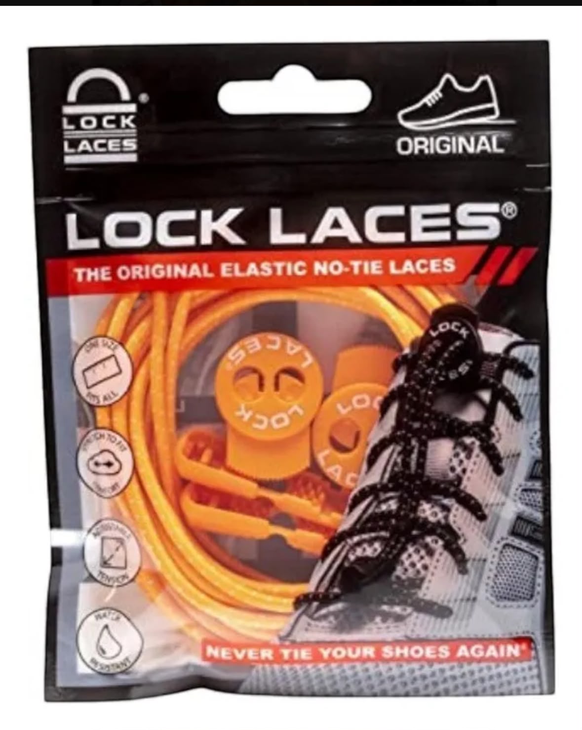 CADARÇO ELÁSTICO LOCK LACES LARANJA