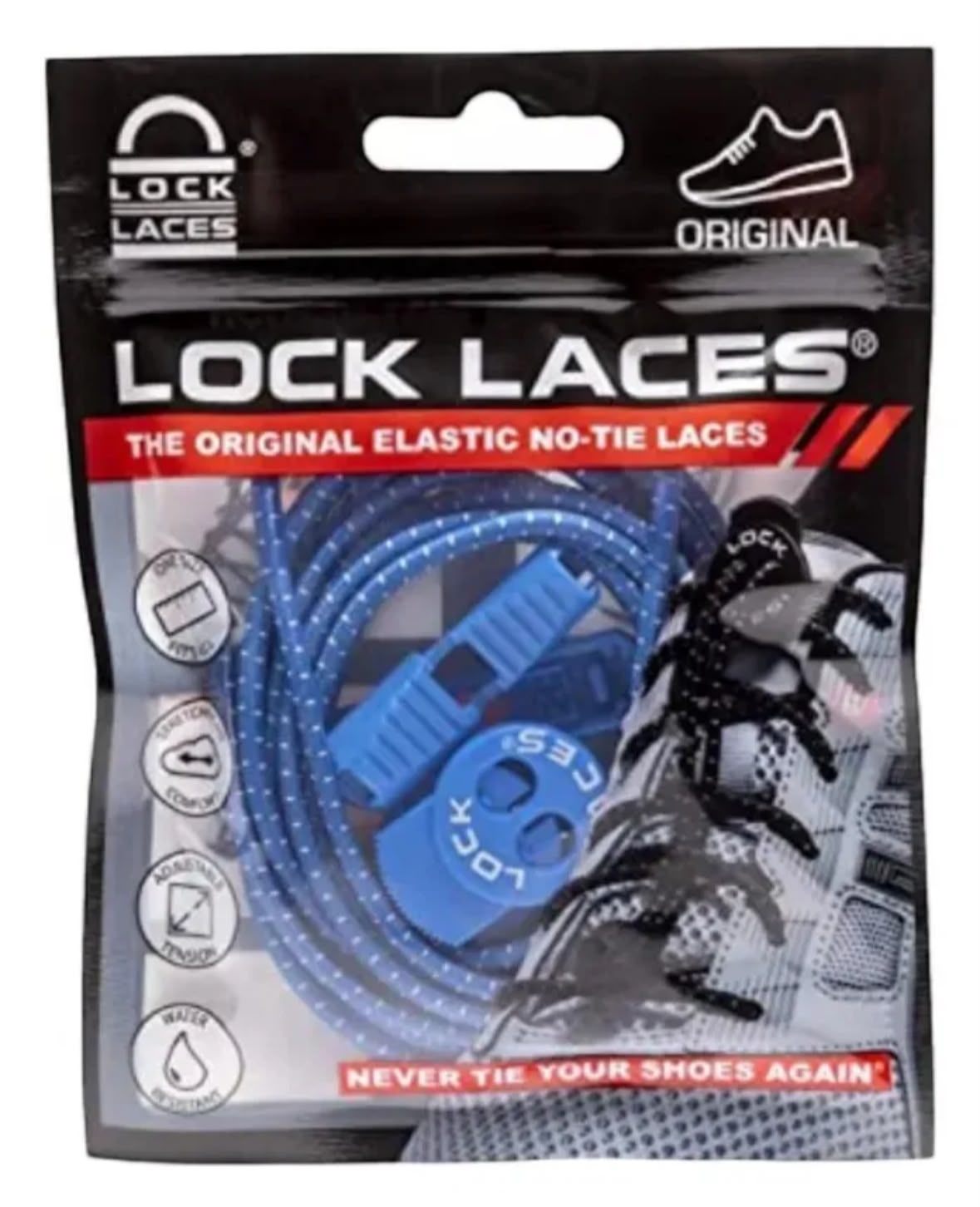 CADARÇO ELÁSTICO LOCK LACES AZUL
