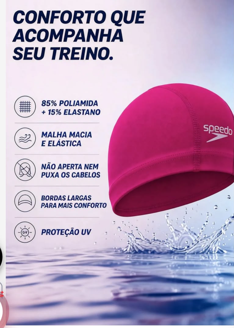 TOUCA DE NATAÇÃO EM TECIDO CONFORTAVEL - XTRAFIT PINK
