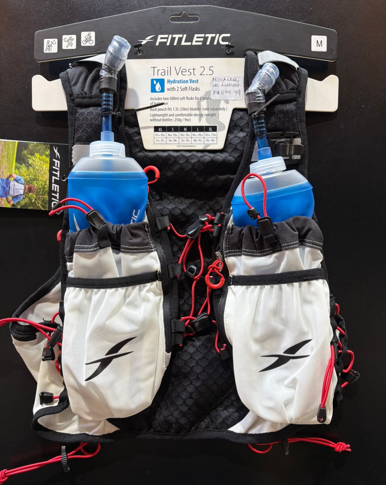 MOCHILA DE HIDRATAÇÃO TRAIL 2.5 HIDRAFEST FITLETIC miniatura 3